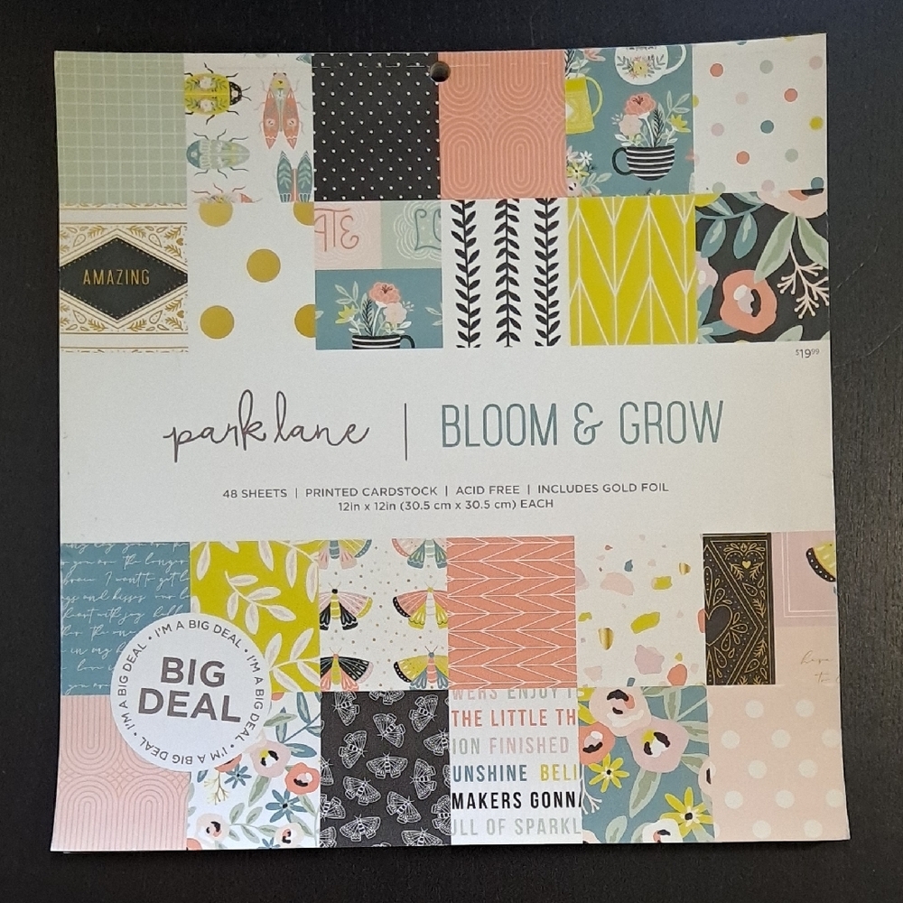 NEW Park Lane Bloom & Grow Multicolor Cardstock- 6 pages + Ephemera